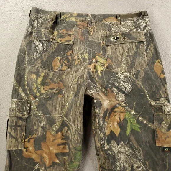 Mens Camo Hunting Pants XL Mossy Oak Break Up Adjustable Waist Leg Feildstaff - Picture 12 of 15